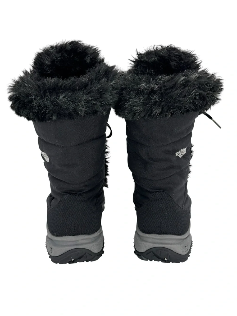 The North Face Women's Black Fur-Trim Waterproof Winter Boots